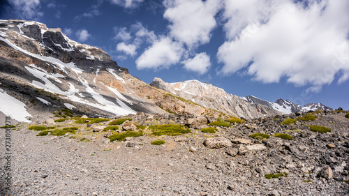 mountain stony landscape. highlands in spring