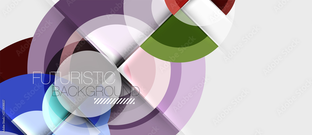 Geometric design abstract background - circles