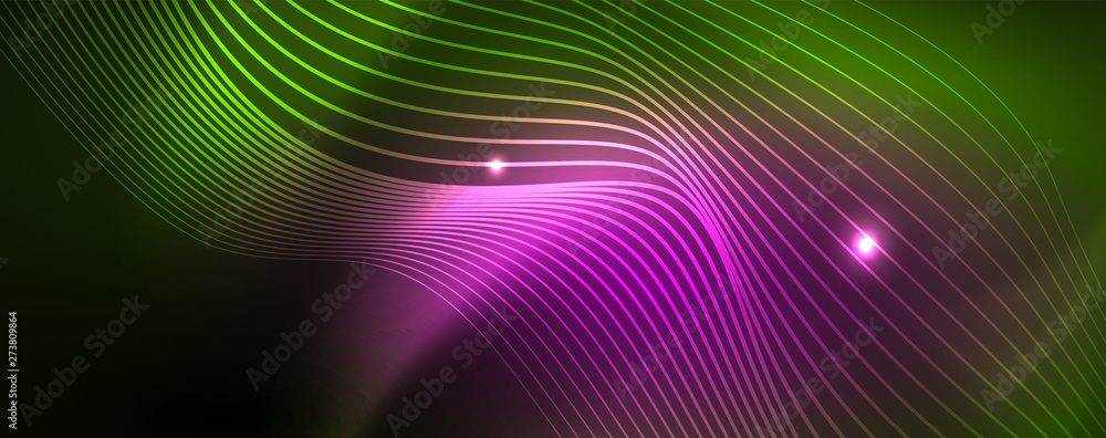 Shiny neon vector wave line abstract background, motion concept Shiny neon vector wave line abstract background, motion concept