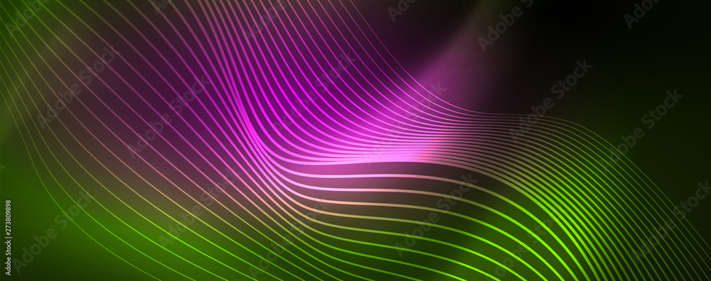 Shiny neon vector wave line abstract background, motion concept Shiny neon vector wave line abstract background, motion concept