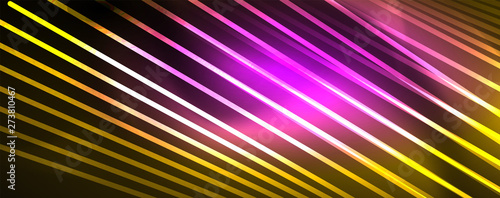 Shiny color neon light with lines  abstract wallpaper  shiny motion  magic space light. Techno abstract background