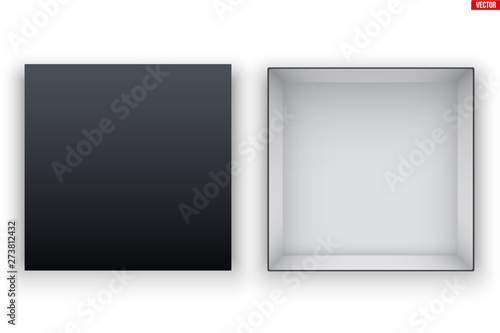 Blank of Open Black Shoe Box
