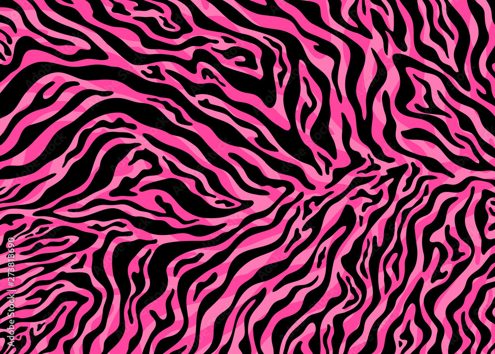 Pink Zebra skin pattern design. Abstract animal print vector illustration background. Wildlife fur skin design illustration. For web, home decor, fashion, surface, graphic design Pink Zebra skin pattern design. Abstract animal print vector illustration background. Wildlife fur skin design illustration. For web, home decor, fashion, surface, graphic design