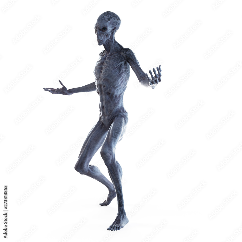 3d rendered illustration of an alien on white background 3d rendered illustration of an alien on white background