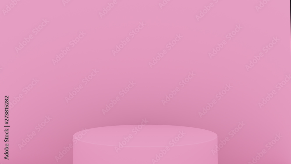 3d abstract background render. Pink platform for product display. Interior podium place. Blank decoration template for design. 3d abstract background render. Pink platform for product display. Interior podium place. Blank decoration template for design.