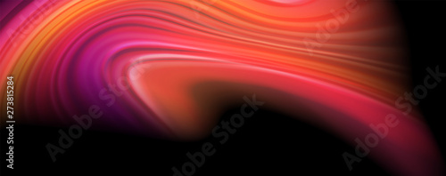 Modern rainbow liquid color flow colorful poster. Wave Liquid shape in black color background. Abstract composition