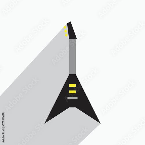 flying v guitar simple art illustrations icon