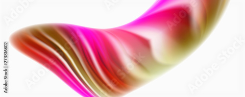 Glossy colorful liquid waves abstract background   modern techno lines