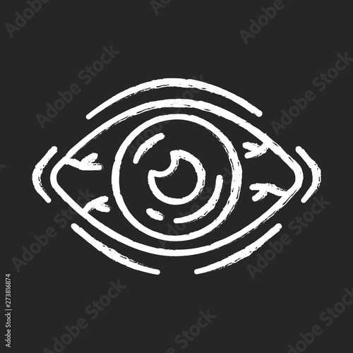 Allergic conjunctivitis chalk icon