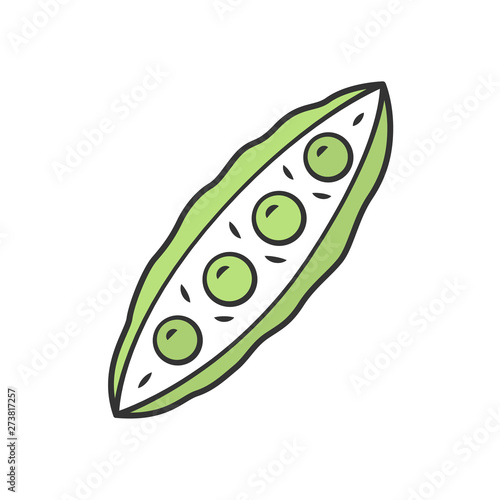 Pea pod color icon © bsd studio