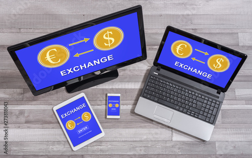 Exchange concept on different devices