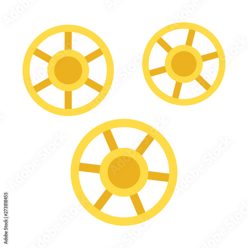 Rotelle flat design long shadow color icon