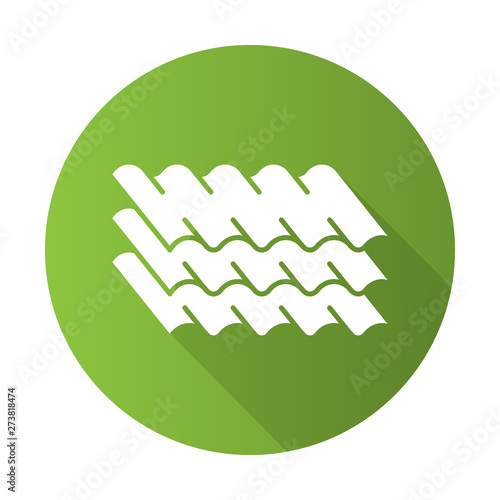 Lasagne flat design long shadow glyph icon