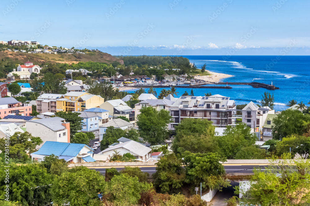 view of the city, Saint-Gilles, Réunion Island 