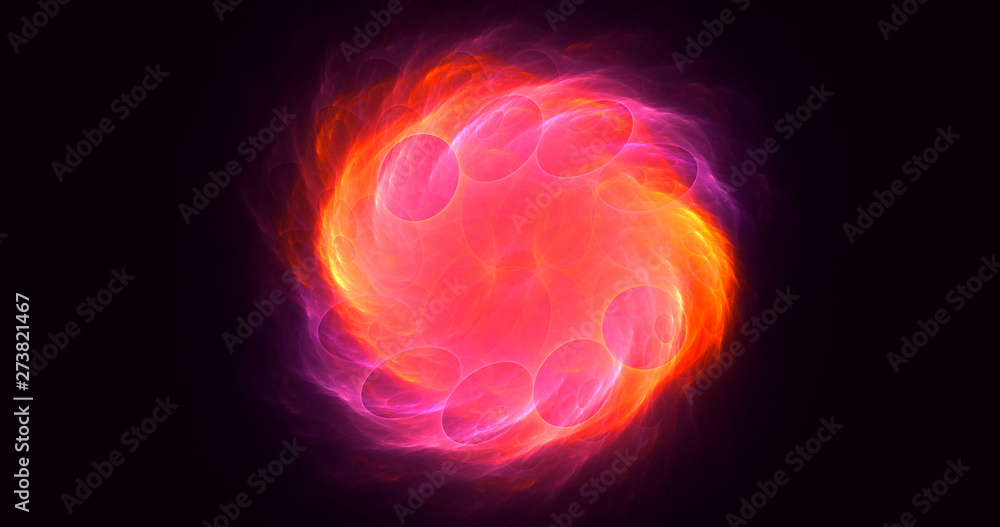 Obraz premium 3D rendering abstract round light background