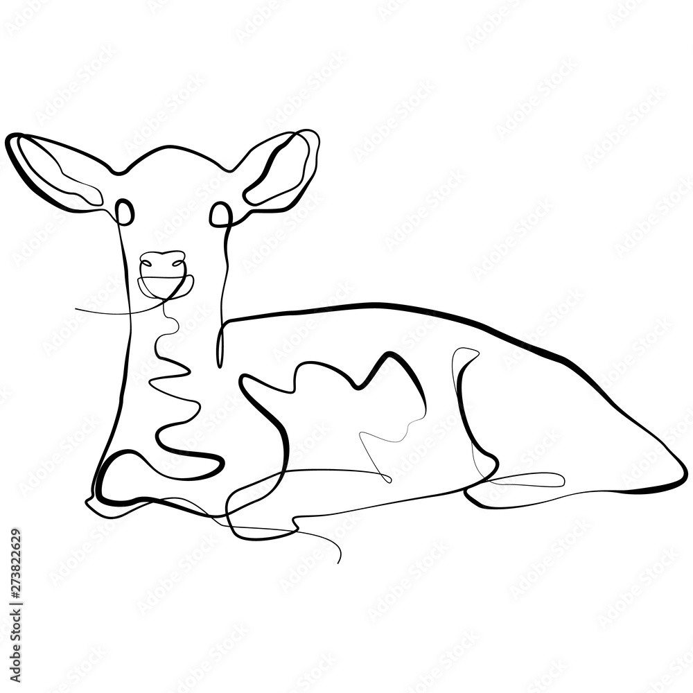 Baby deer drawing Cut Out Stock Images & Pictures - Alamy