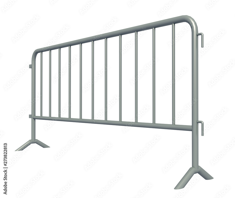3D illustration of Mobile Security fence isolated 3D illustration of Mobile Security fence isolated