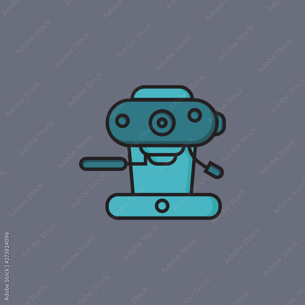 robot coffe modern icon logo and abstract logo robot coffe modern icon logo and abstract logo