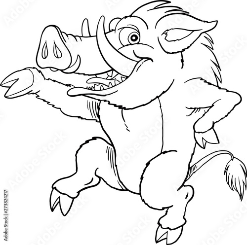 vector wild hog boar mascot