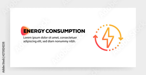 ENERGY CONSUMPTION ICON CONCEPT