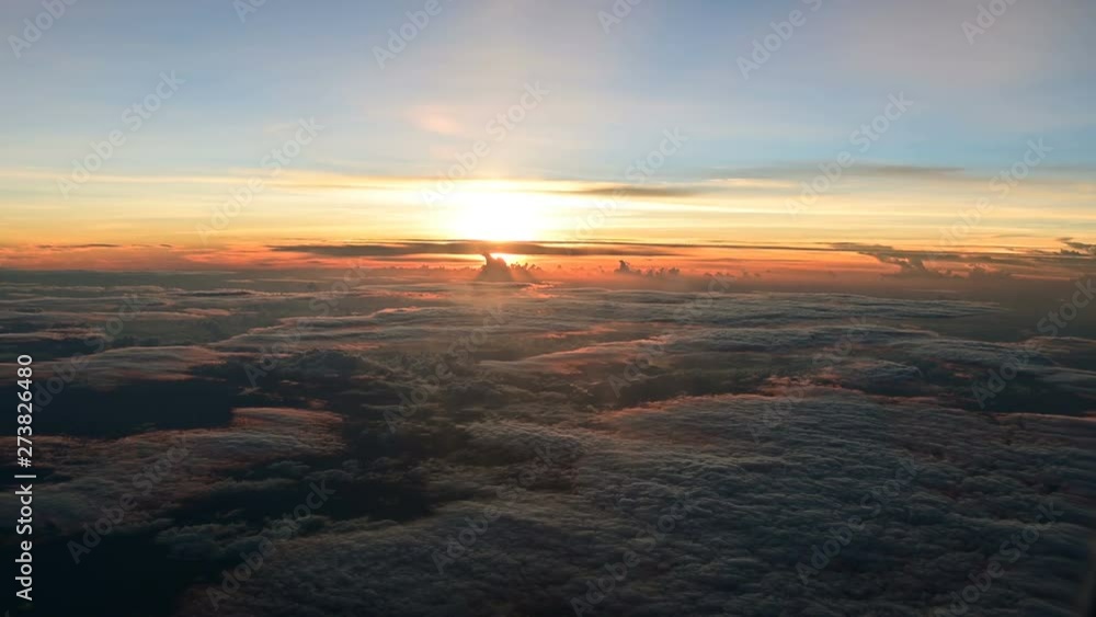 4K Aerial view of sunset clouds and sky 4K Aerial view of sunset clouds and sky