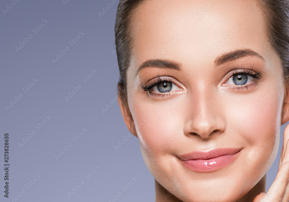 Beauty woman face healthy skin concept Beauty woman face healthy skin concept