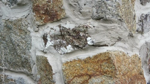 texture of old stone wall in the garden