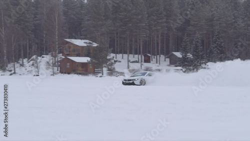 Wallpaper Mural BMW i8 Supercar drifting on frozen sea in Vaasa (Finland). Shot in slow-motion with Red Monster 8K. In 4K Torontodigital.ca