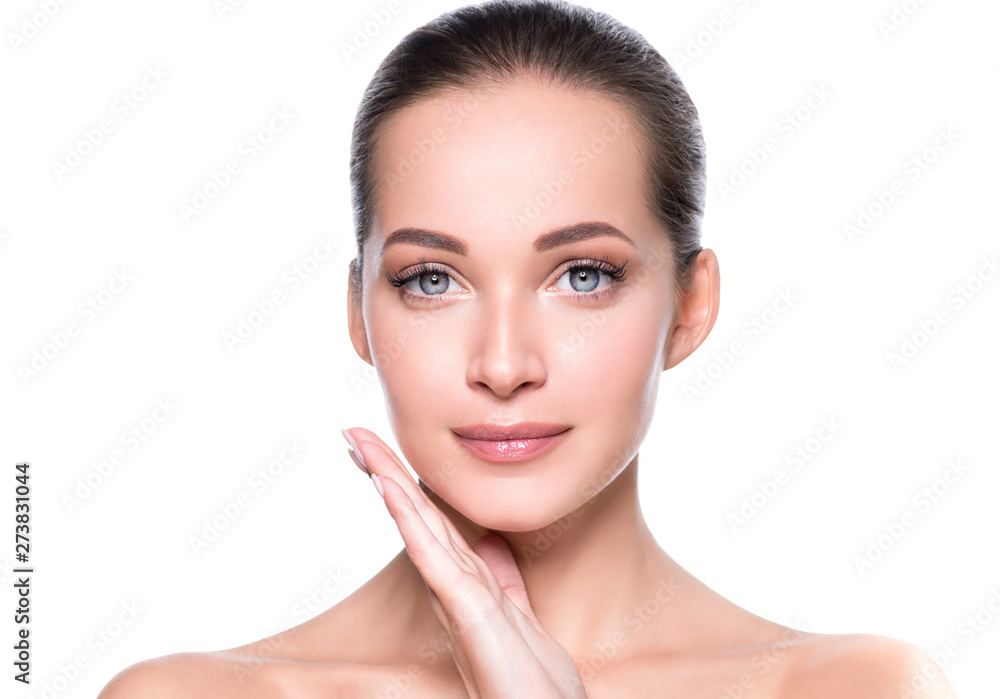 Beauty woman face healthy skin concept Beauty woman face healthy skin concept