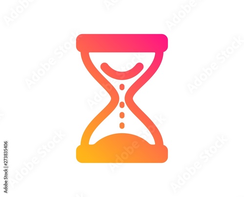 Time hourglass icon. Sand watch sign. Classic flat style. Gradient time hourglass icon. Vector