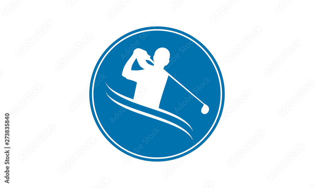 Fototapeta premium Golf silhouette vector