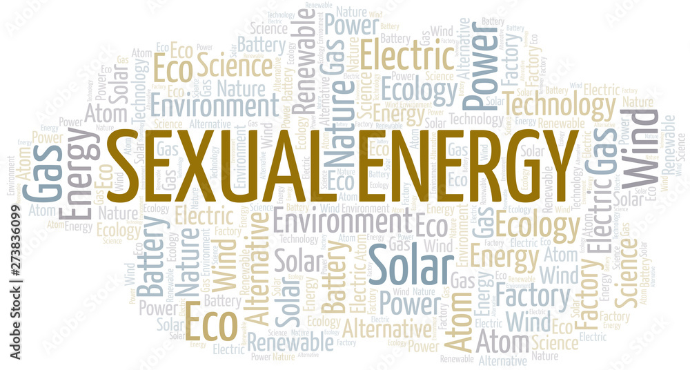 Fototapeta premium Sexual Energy word cloud. Wordcloud made with text only.