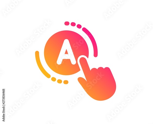 Ab testing icon. Ui test button sign. Classic flat style. Gradient ab testing icon. Vector