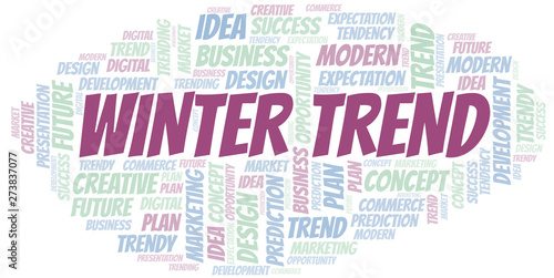 Winter Trend word cloud. Wordcloud made with text only.