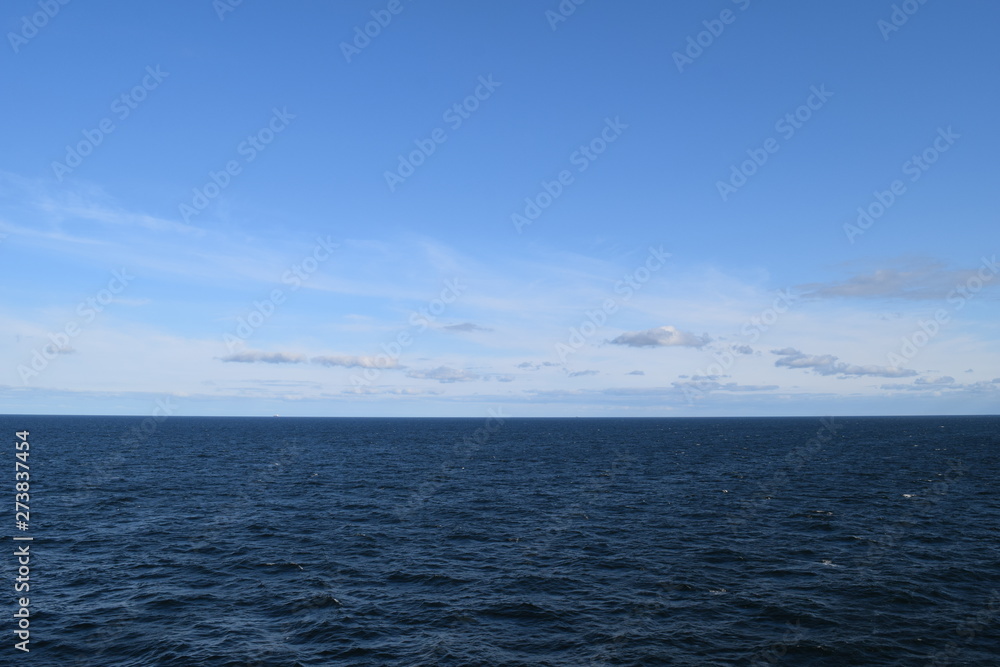 Dark blue sea and light blue sky background, minimal, outdoor Dark blue sea and light blue sky background, minimal, outdoor