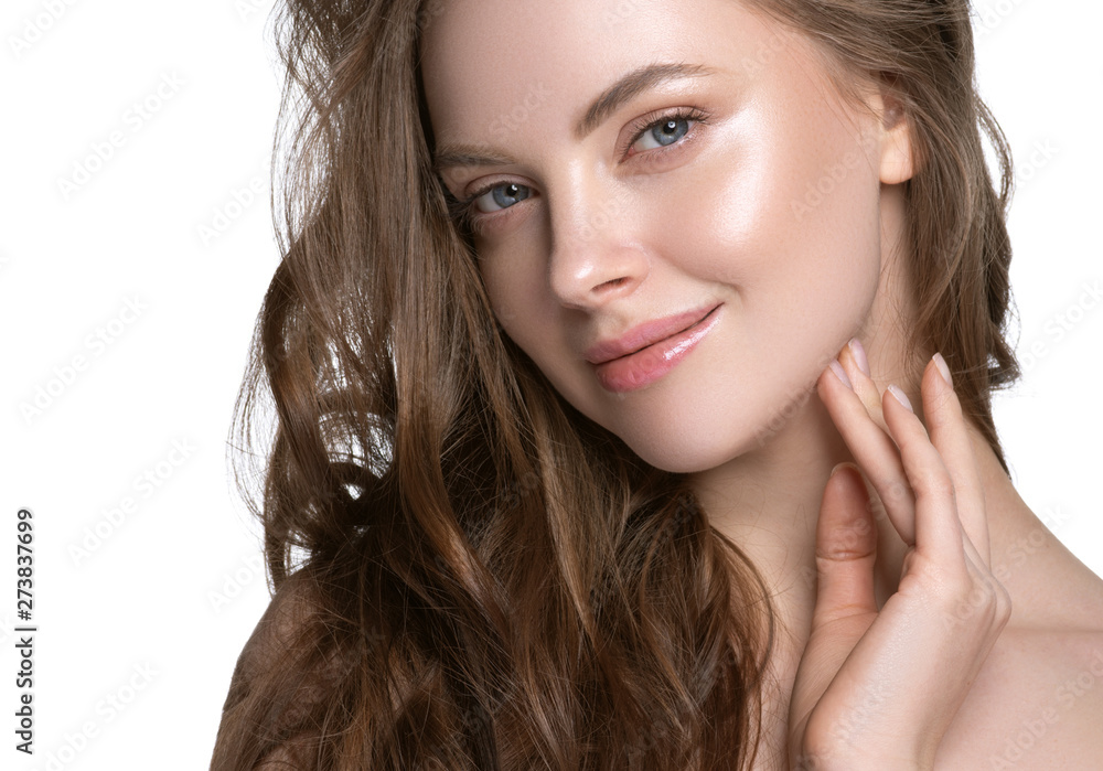 Beauty woman facehealthyskin natural makeup cosmetic concept Beauty woman facehealthyskin natural makeup cosmetic concept