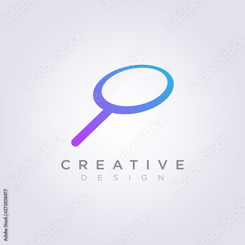 Logo Design Vector Symbol Magnify Icon