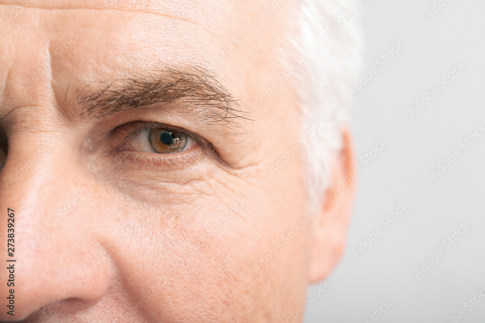 Obraz premium Face of mature man, closeup