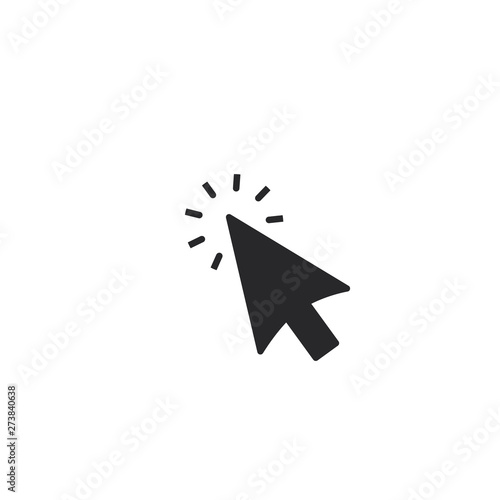 Click icon, Click arrow vector sign in trendy flat style isolated on white background