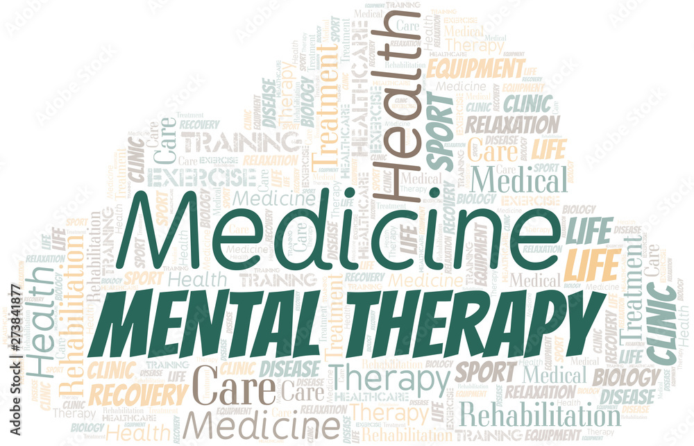 Fototapeta premium Mental Therapy word cloud. Wordcloud made with text only.