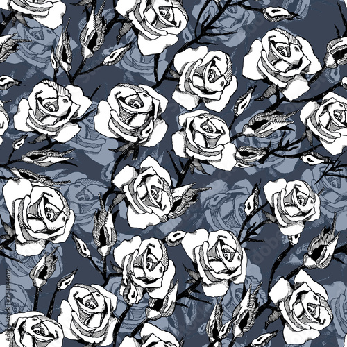seamless background with roses