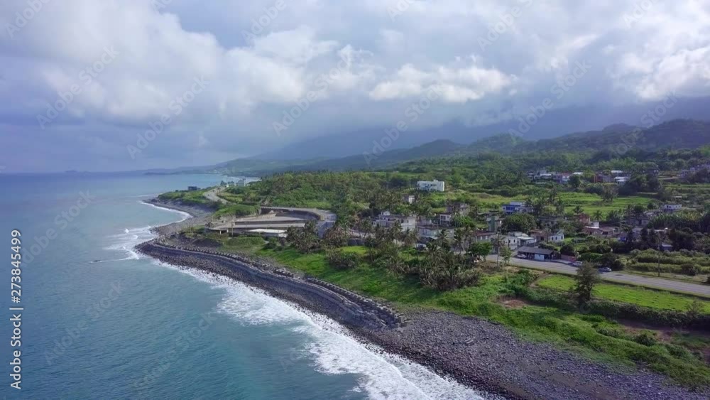Aerial view of beautiful coast line of Taitung, Taiwan Aerial view of beautiful coast line of Taitung, Taiwan
