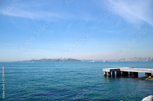 Concrete pier in İstanbul, Turkey. © stdemiriz