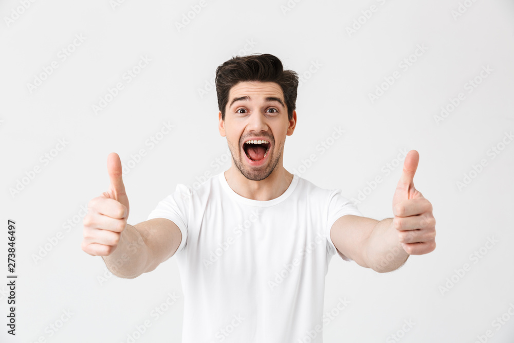 Full length portrait of a cheerful young man Full length portrait of a cheerful young man