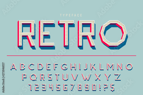 retro font typeface alphabet