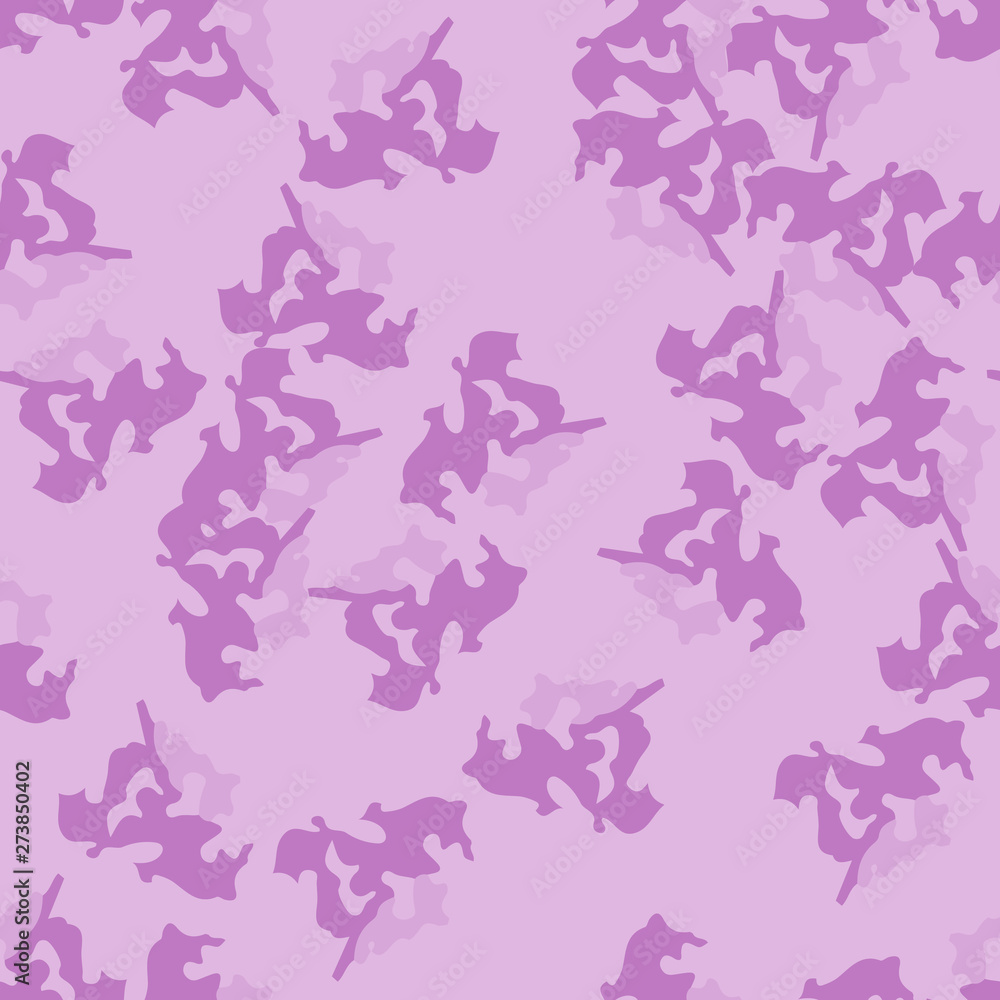 UFO camouflage of various shades of violet and pink colors