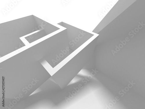 Futuristic White Architecture Design Background