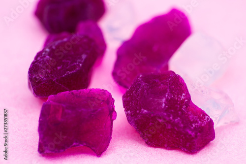 macro photo of silica cat litter. silicon dioxide crystals photo