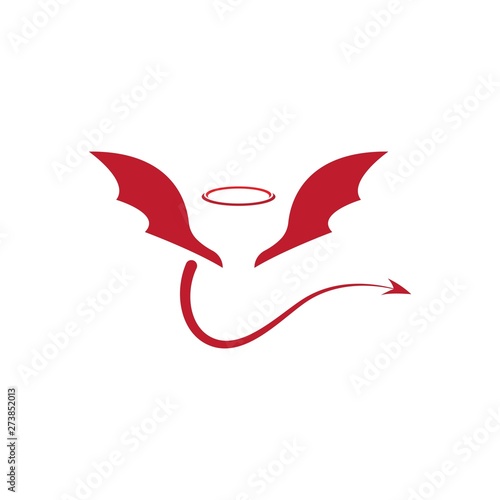 Devil angel logo vector template - Vector