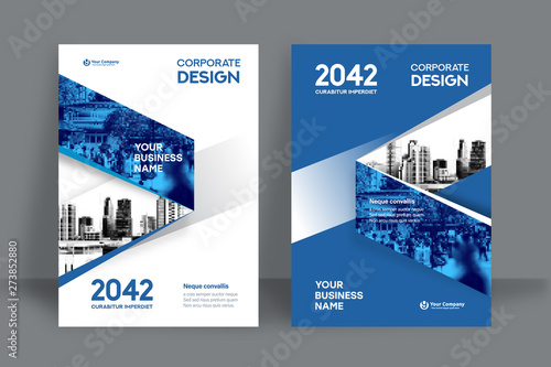 City Background Business Book Cover Design Template